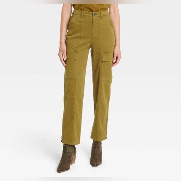 #211 Universal Thread Women's Utility Cargo Pants High-Rise Loose Fit Stretchy - Picture 2 of 3